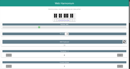 Web Harmonium - free online professional Harmonium simulator